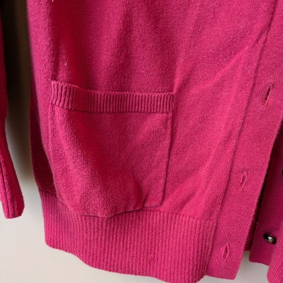 Eddie Bauer Cotton & Cashmere blend Cardigan Pink L - Picture 5 of 8